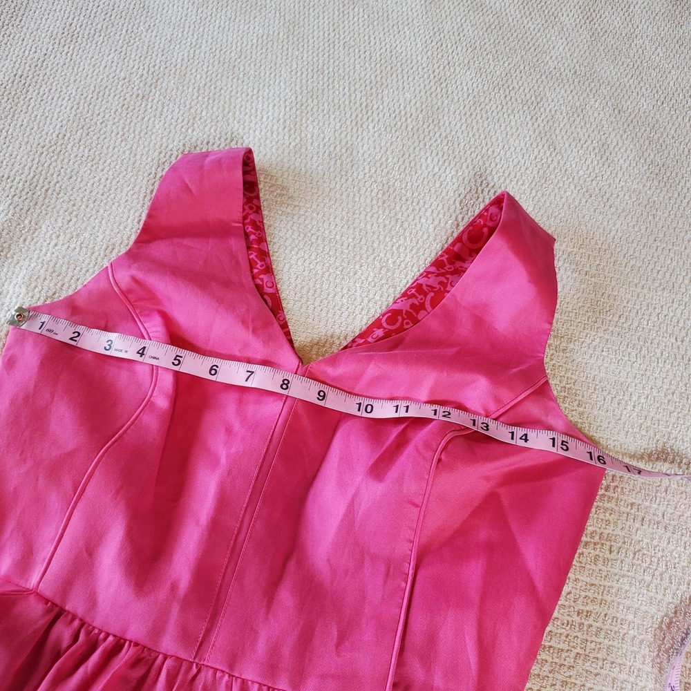 vineyard vines kentucky derby dress Pink Silk Blend Fit & Flare Sz XS Bust 32 - Picture 7 of 13